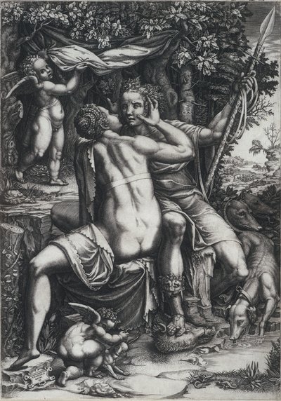 Venus und Adonis von Giorgio Ghisi